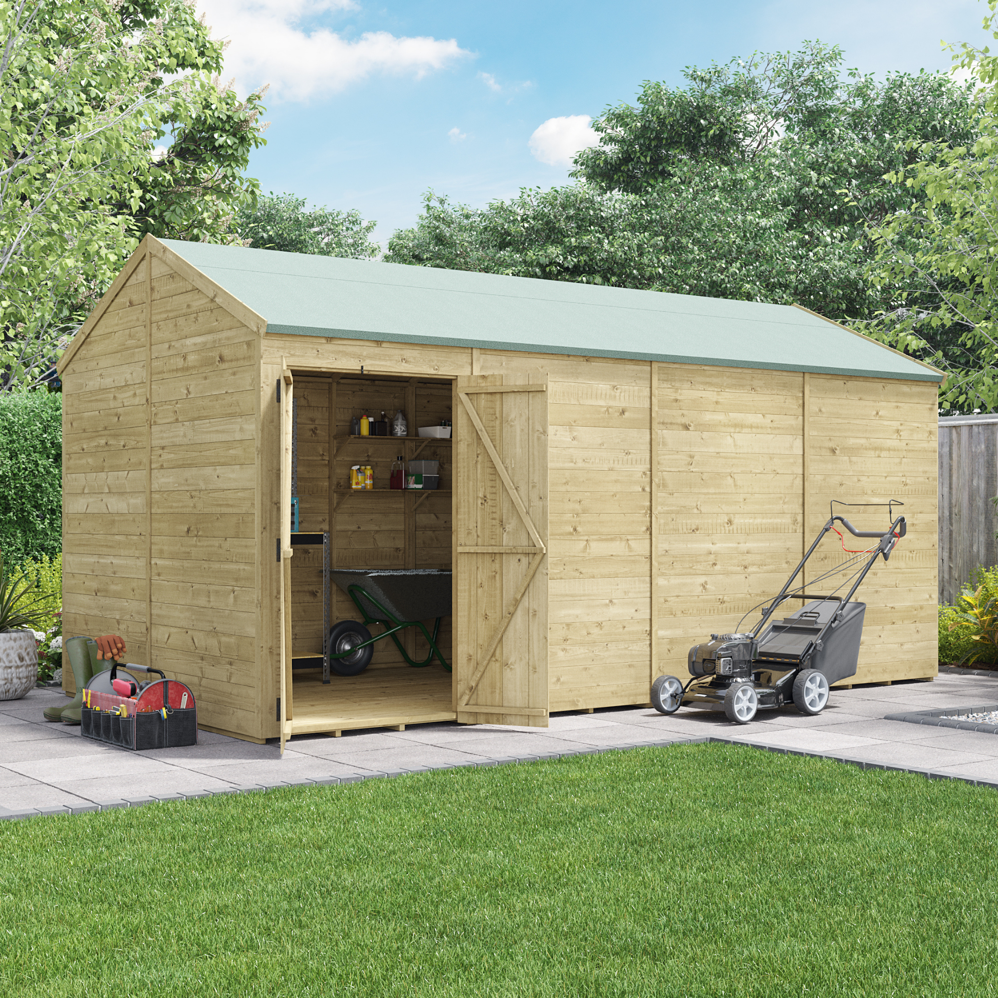 BillyOh Switch Tongue and Groove Apex Shed - 16x8 Windowless from BillyOh
