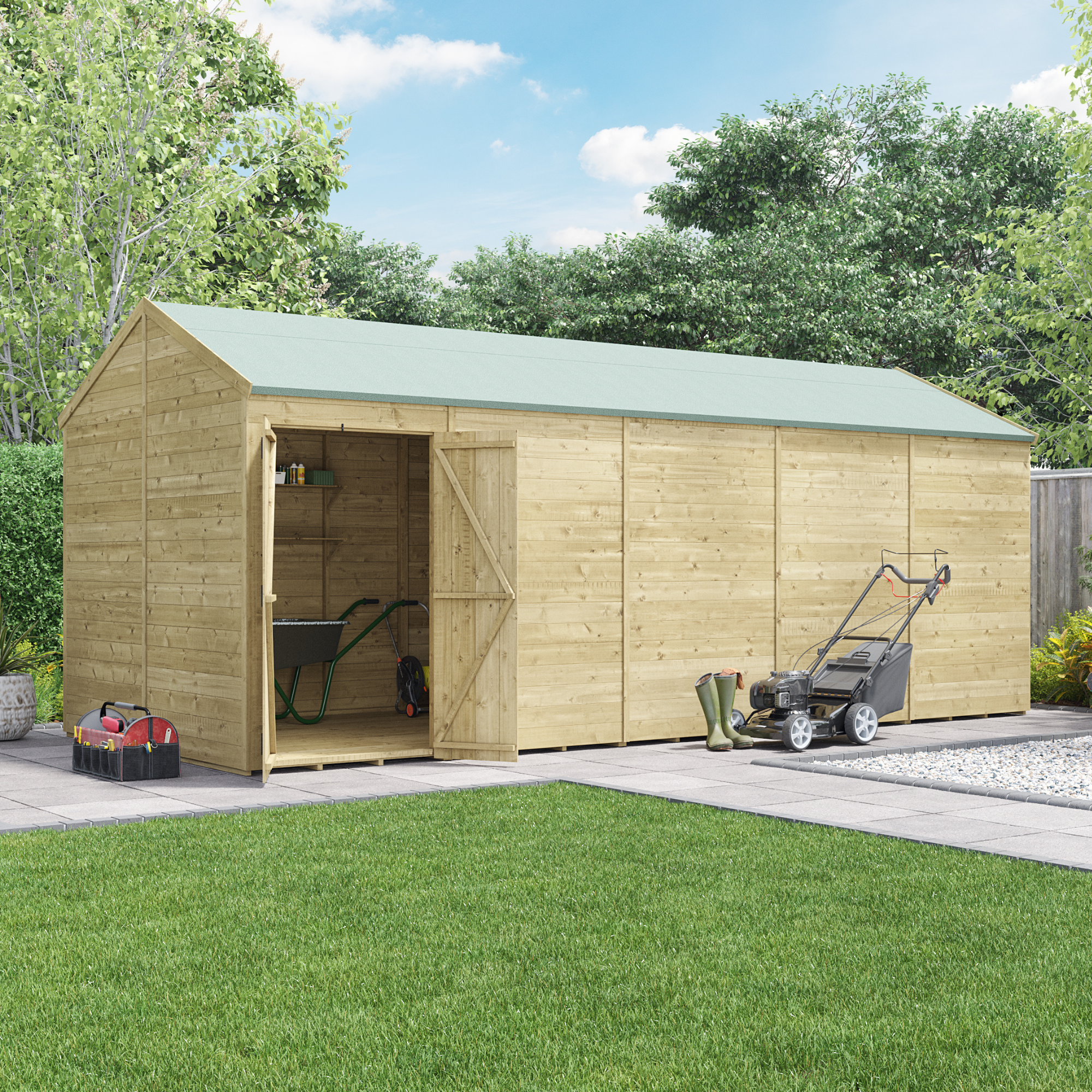 BillyOh Switch Tongue and Groove Apex Shed - 20x8 Windowless 15mm