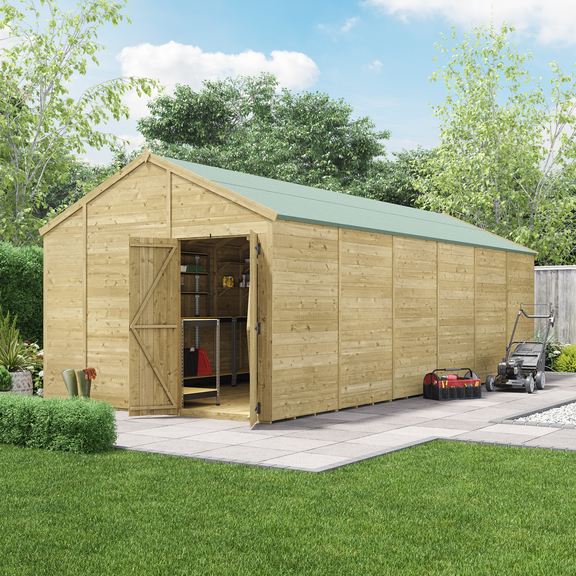 BillyOh Switch Tongue and Groove Apex Shed - 24x10 Windowless 11mm