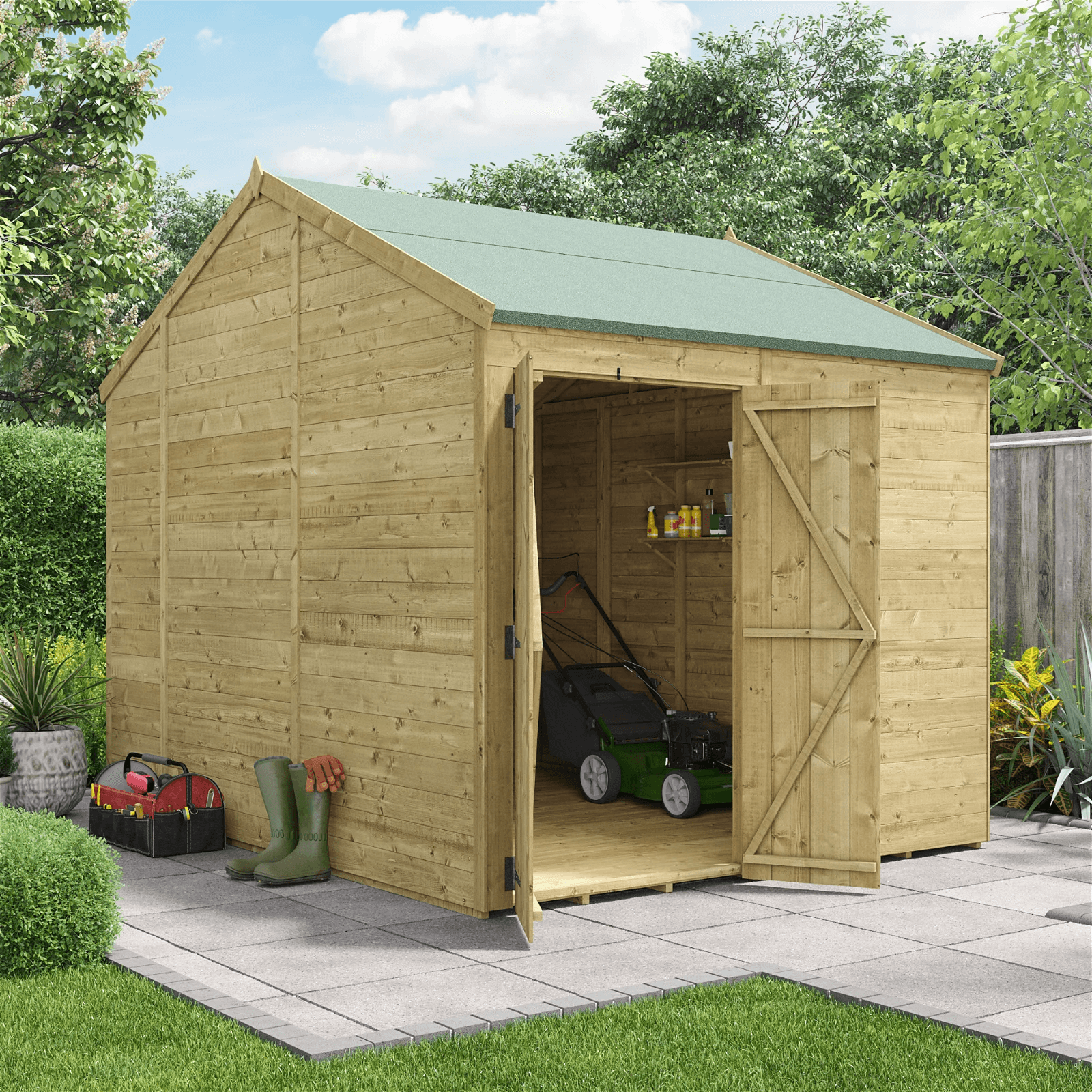 BillyOh Switch Tongue and Groove Apex Shed - 8x10 Windowless 15mm