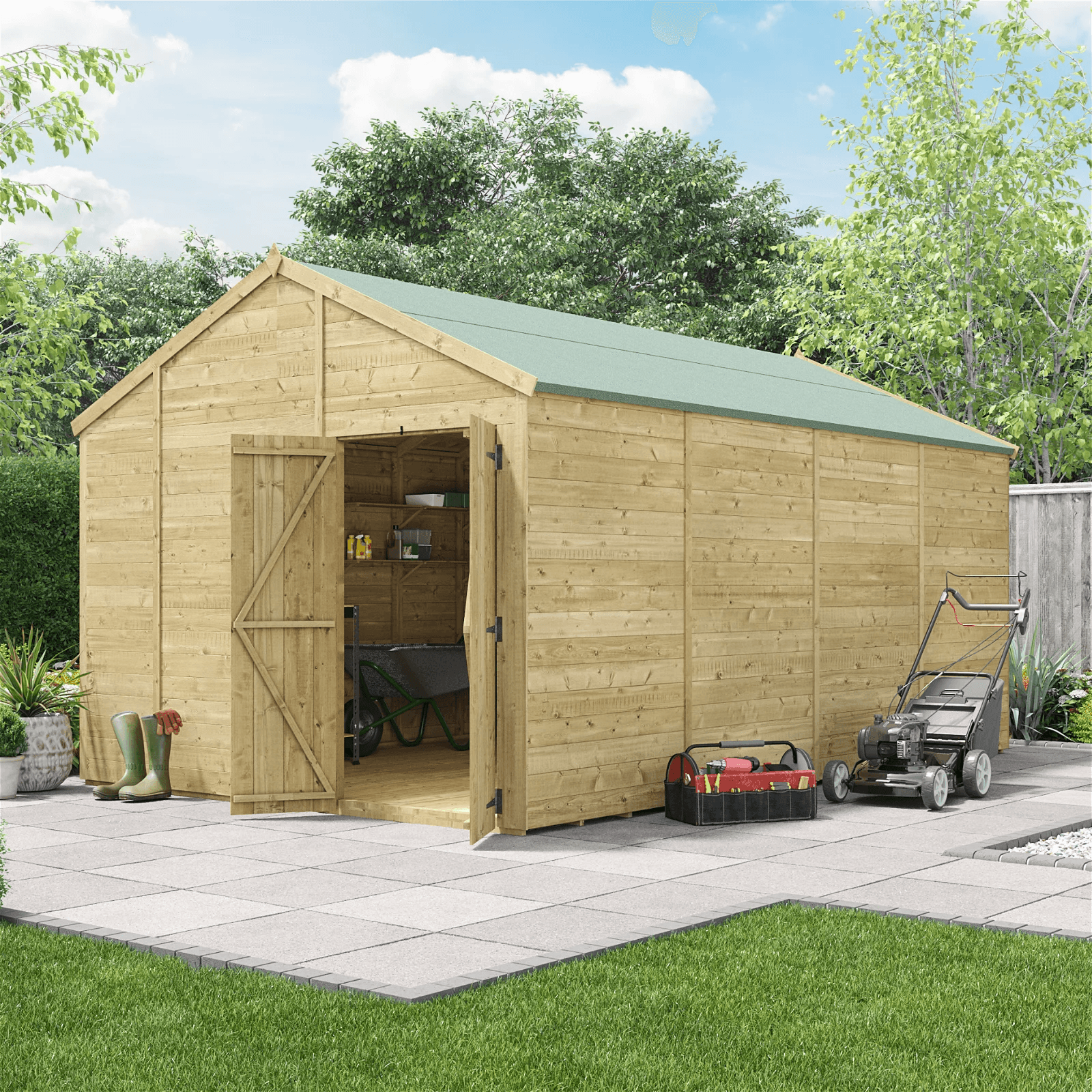 BillyOh Switch Tongue and Groove Apex Shed - 16x10 Windowless 15mm