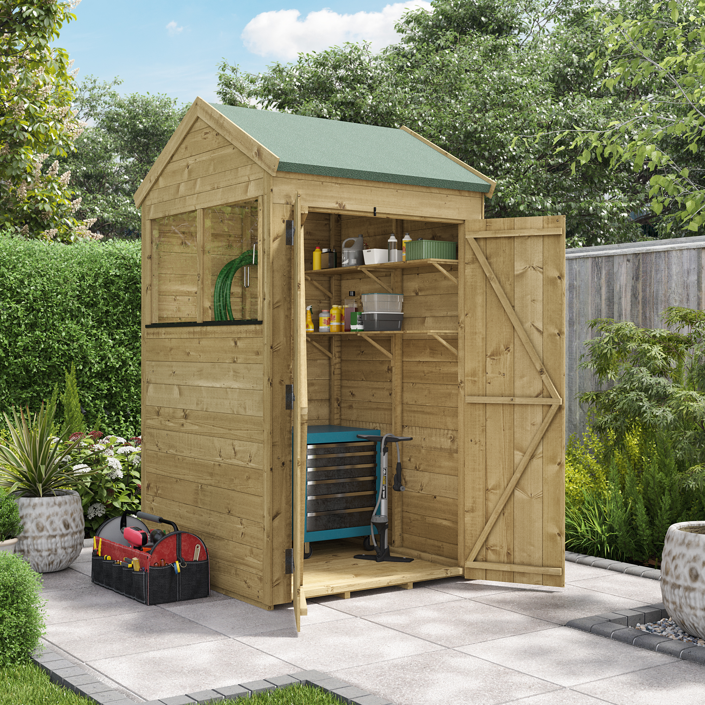 BillyOh Switch Tongue and Groove Apex Shed - 4x4 Windowed 11mm