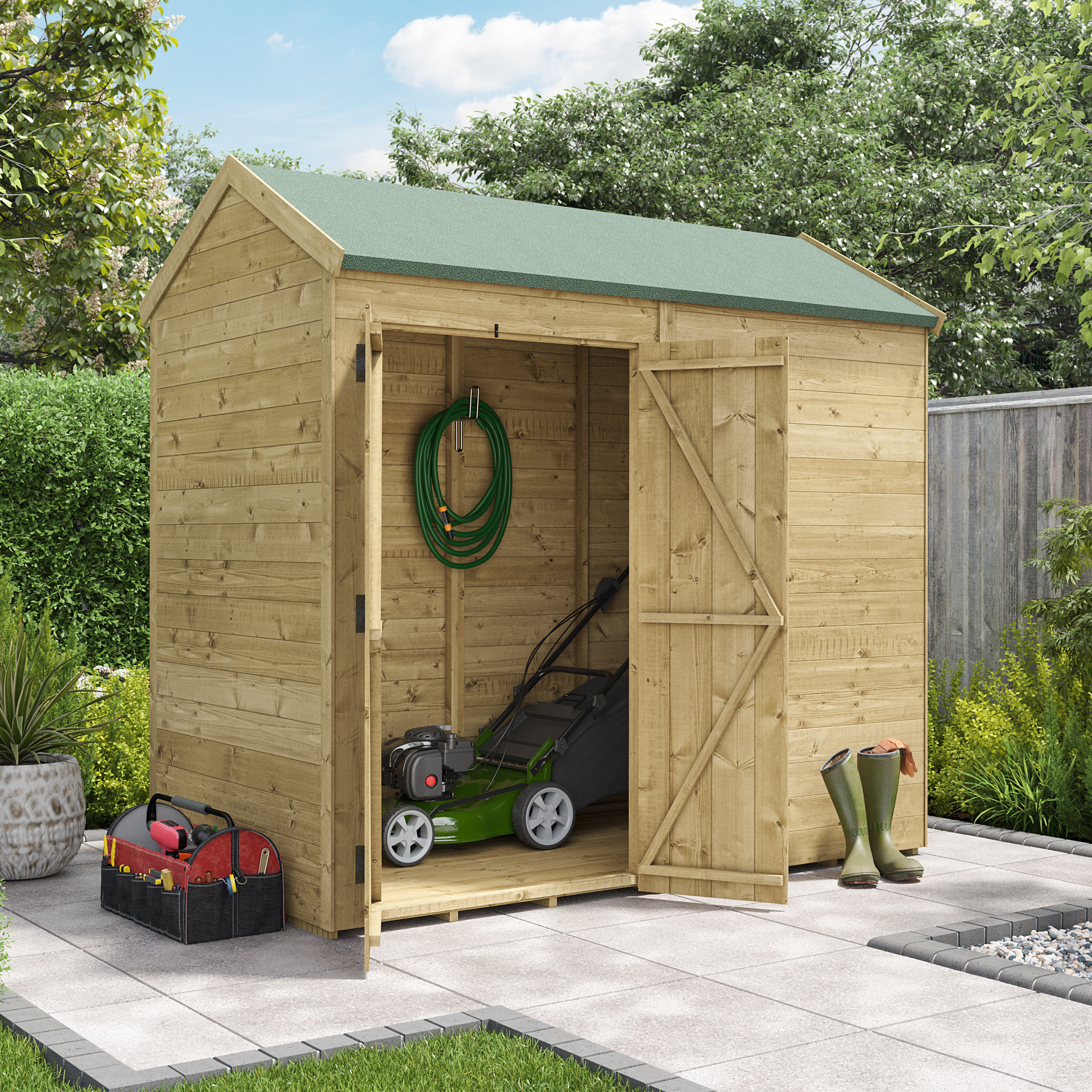 BillyOh Switch Tongue and Groove Apex Shed - 8x4 Windowless 11mm
