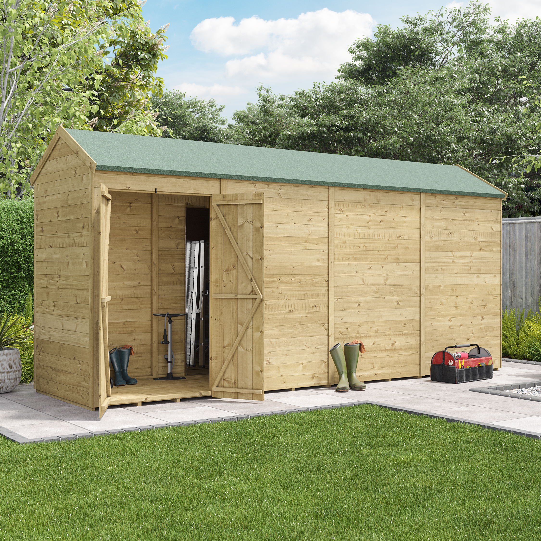 BillyOh Switch Tongue and Groove Apex Shed - 16x4 Windowless 11mm