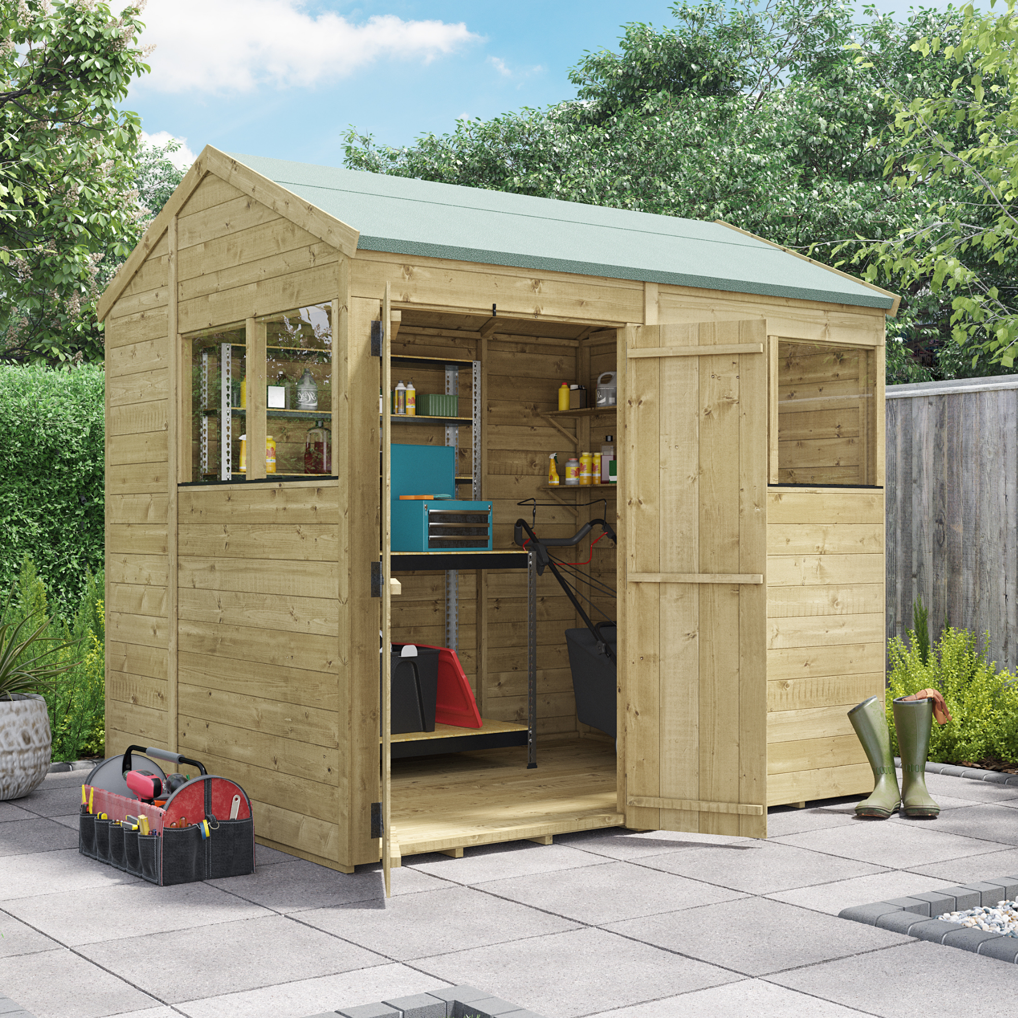 BillyOh Switch Tongue and Groove Apex Shed - 4x6 Windowless