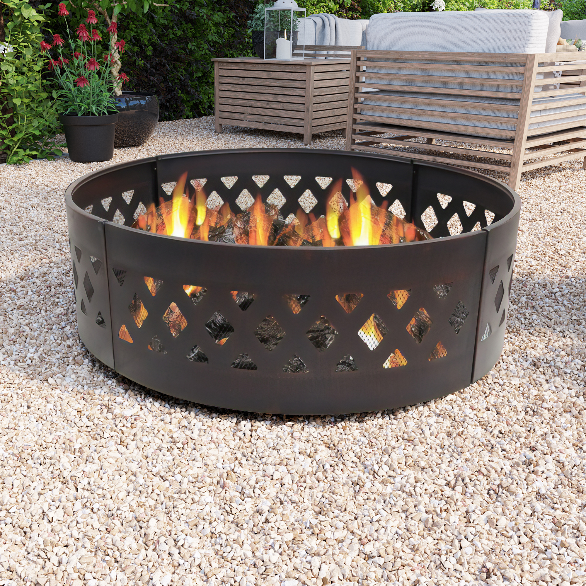 BillyOh Alaska Metal Campfire Fire Pit Ring - Campfire Ring BillyOh Alaska Metal Campfire Fire Pit Ring - Campfire Ring