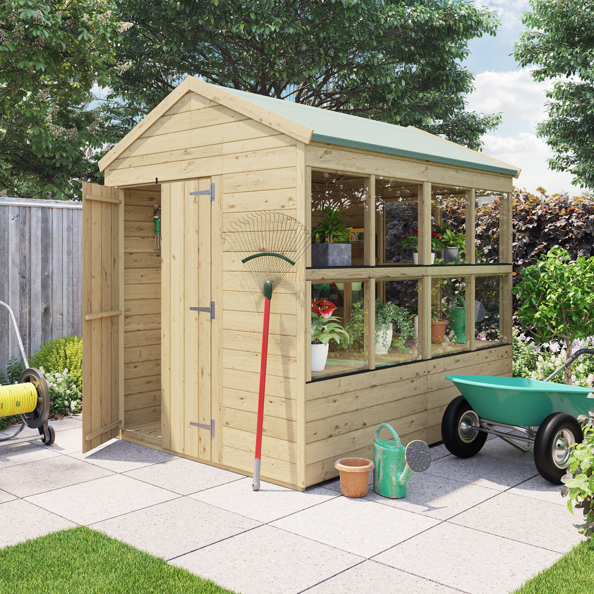 BillyOh Planthouse Tongue and Groove Apex Potting Shed - 8x6 BillyOh Planthouse Tongue and Groove Apex Potting Shed - 8x6