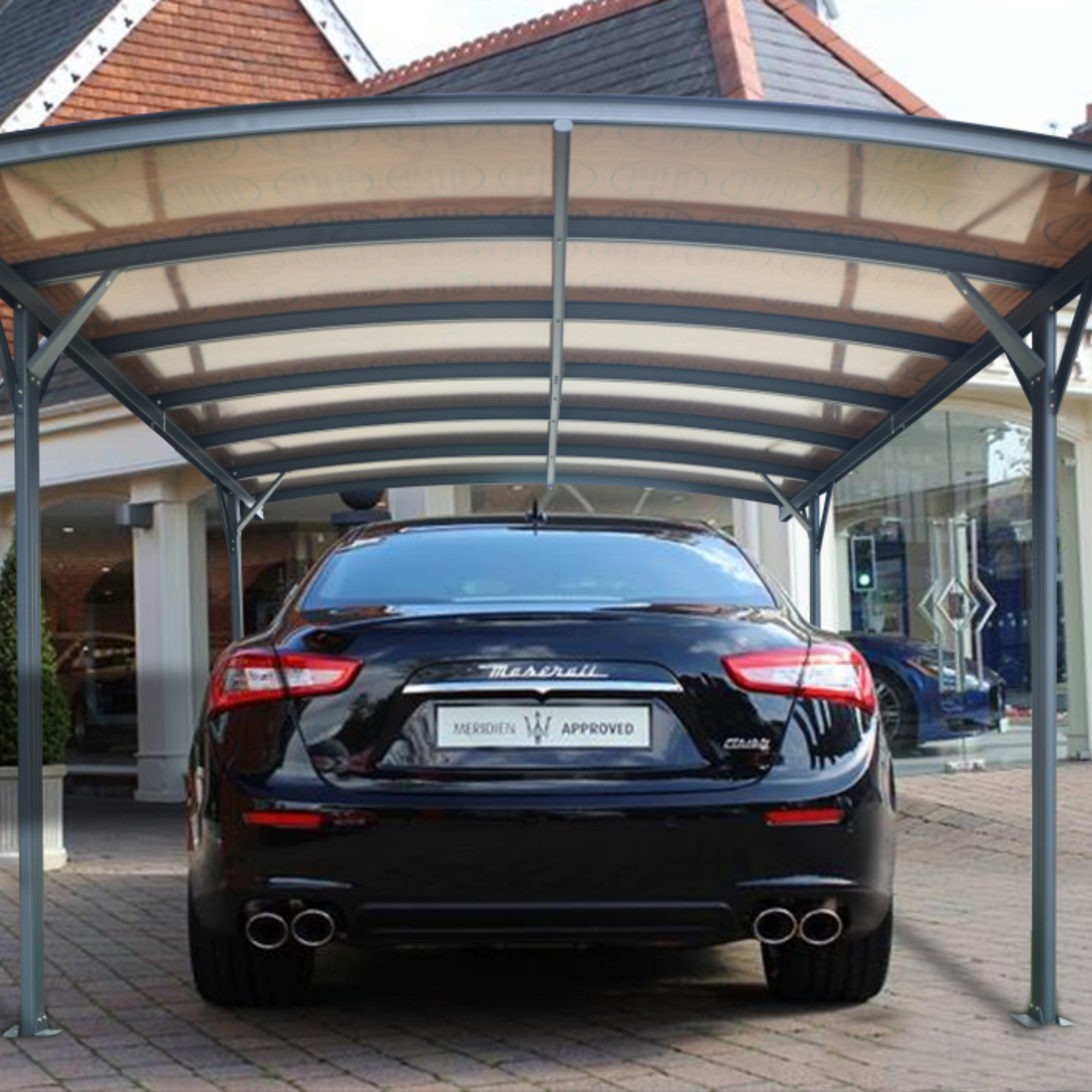 Kingston 10ft×16ft Aluminium Curved Carport - 10x16 Metal Carport Canopy Garage Kingston 10ft×16ft Aluminium Curved Carport - 10x16 Metal Carport Canopy Garage