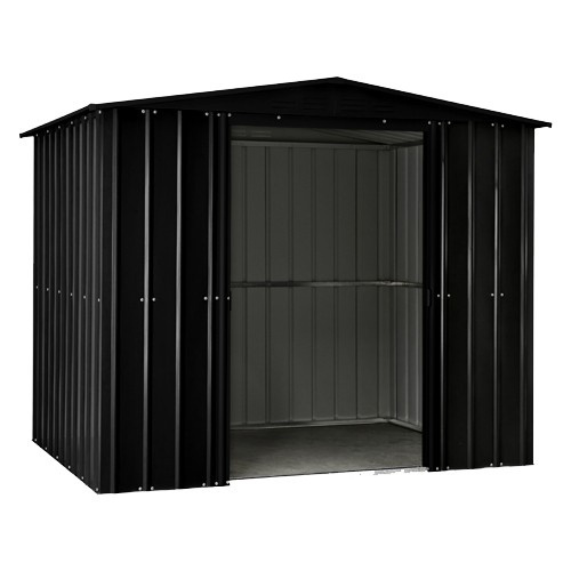 Globel Apex Metal Shed - 8x5 Anthracite Grey Globel Apex Metal Shed - 8x5 Anthracite Grey