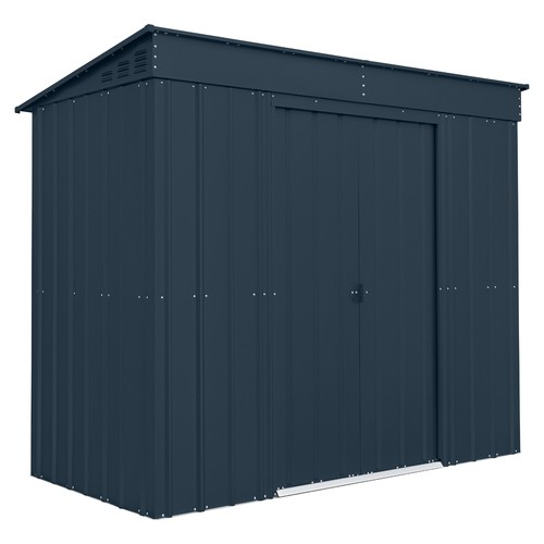 Globel Pent Metal Shed  - 8x4 Grey