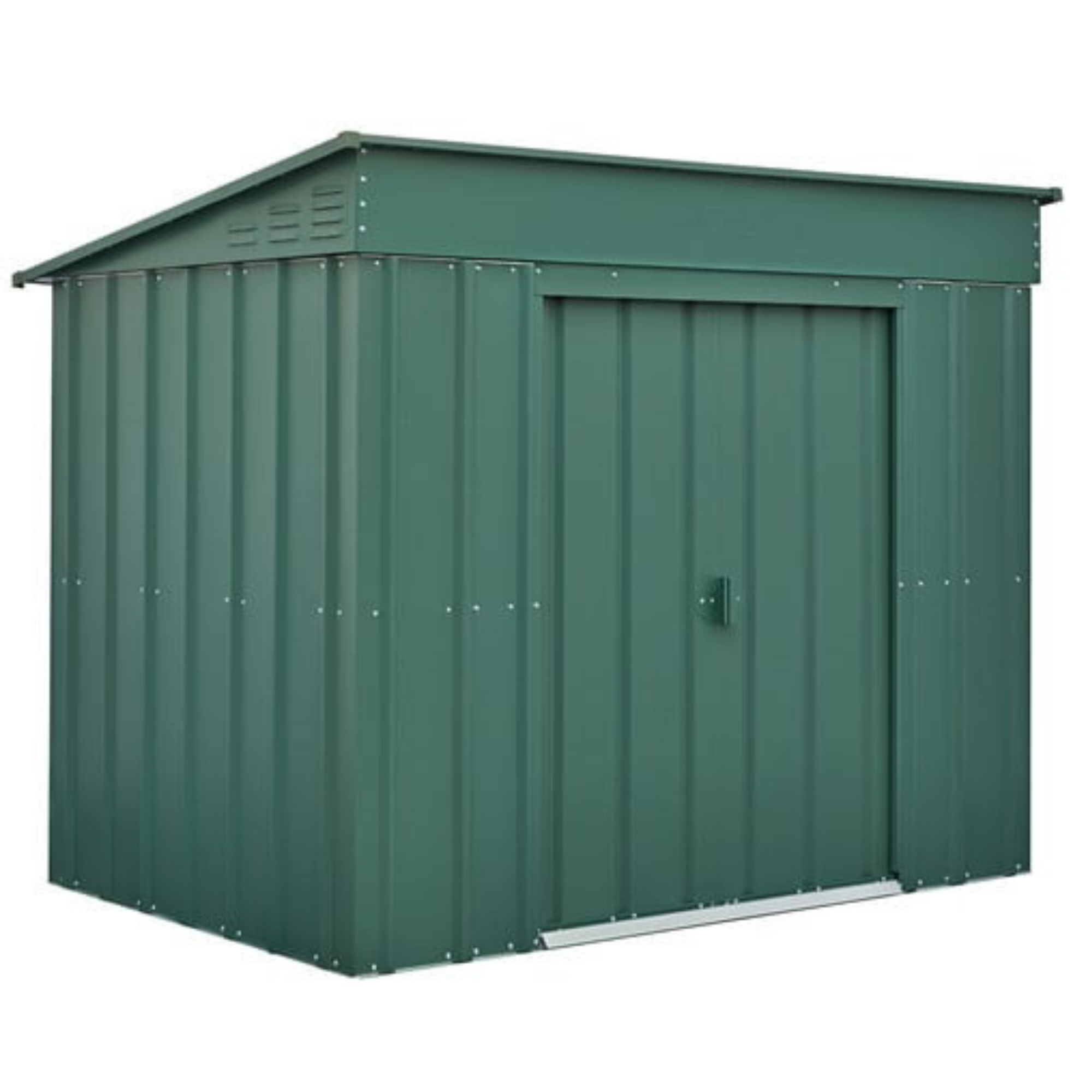 Globel Low Pent 6′x4′ Metal Shed - 6x4 Green
