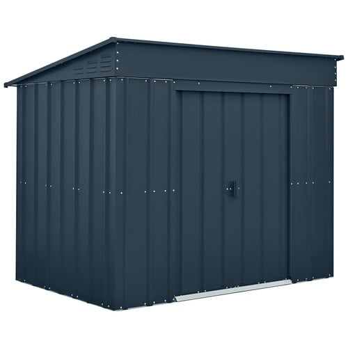 Globel Low Pent 6′x4′ Metal Shed - 6x4 Grey