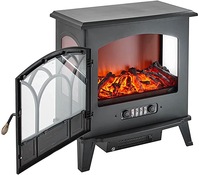 Image of Large Panoramic Electric Stove Heater 1800W - Black