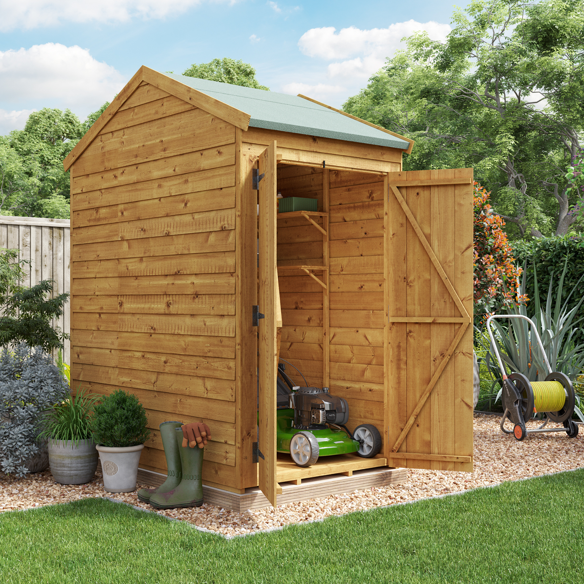 BillyOh Switch Overlap Apex Shed - 4x6 Windowless