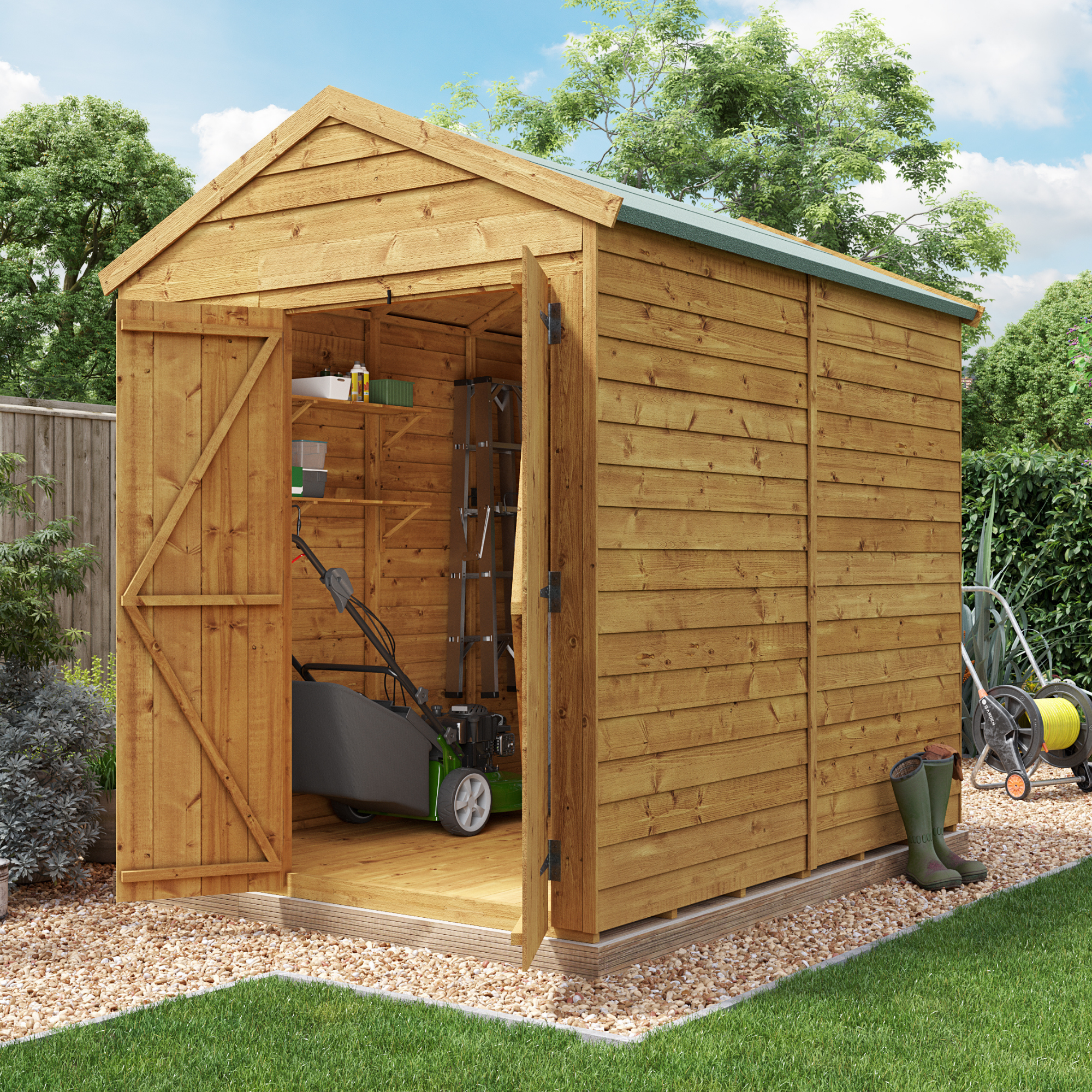 BillyOh Switch Overlap Apex Shed - 8x6 Windowless