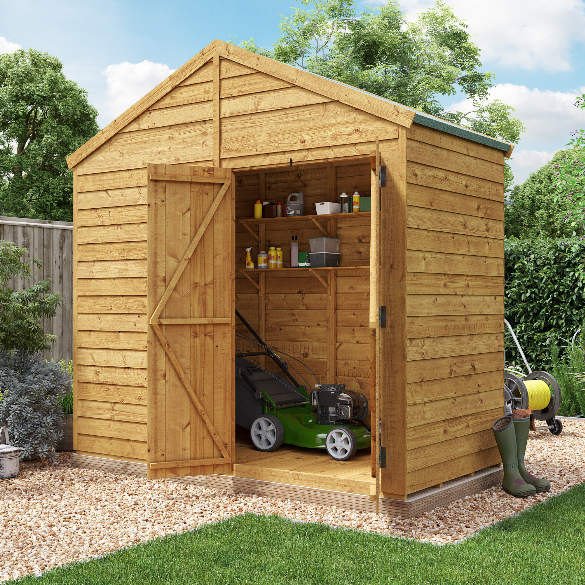 BillyOh Switch Overlap Apex Shed - 4x8 Windowless