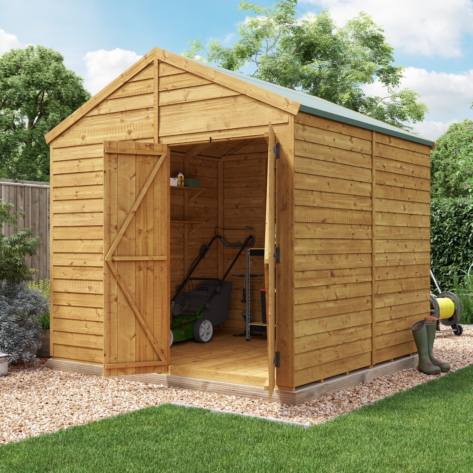 BillyOh Switch Overlap Apex Shed - 8x8 Windowless