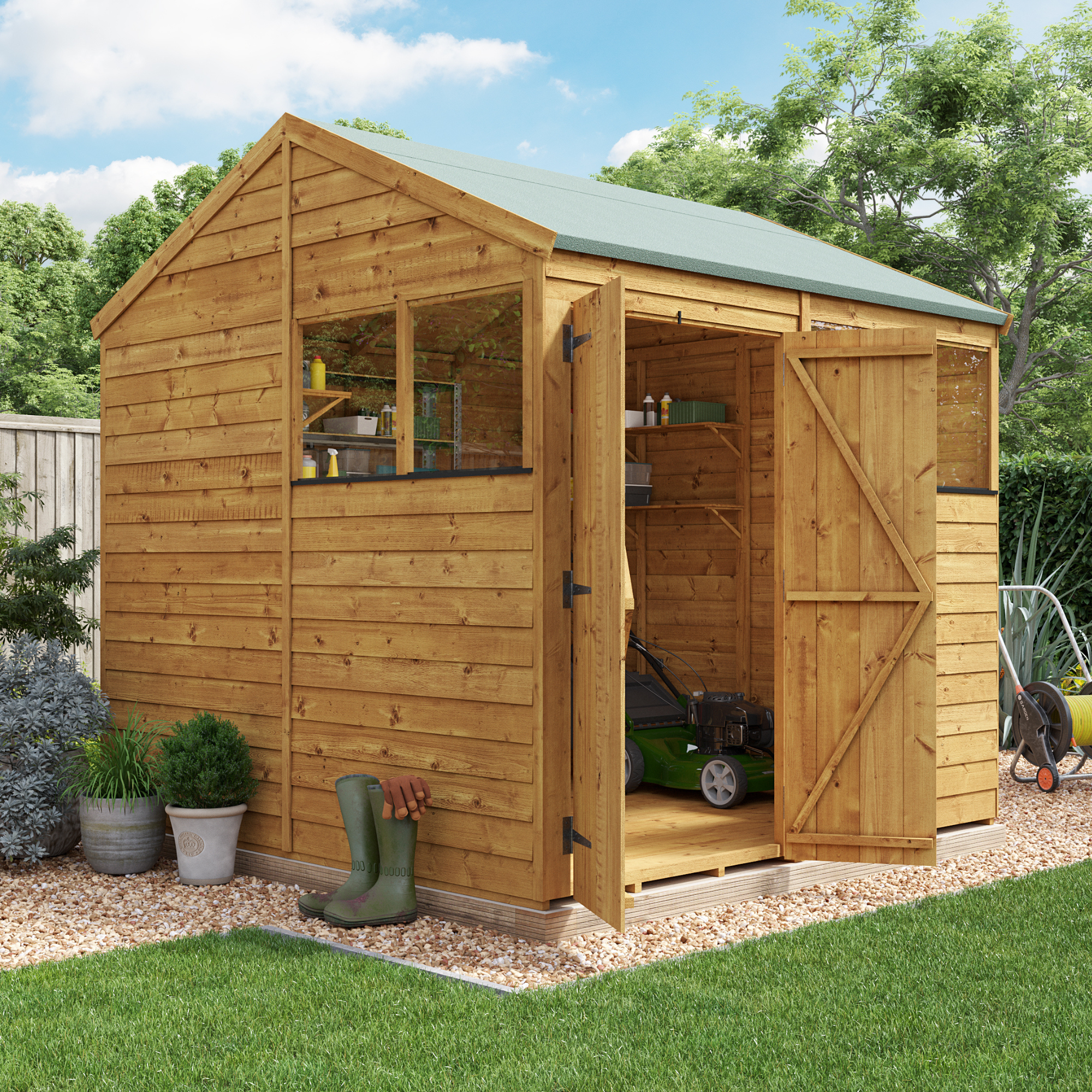 BillyOh Switch Overlap Apex Shed - 8x8 Windowed