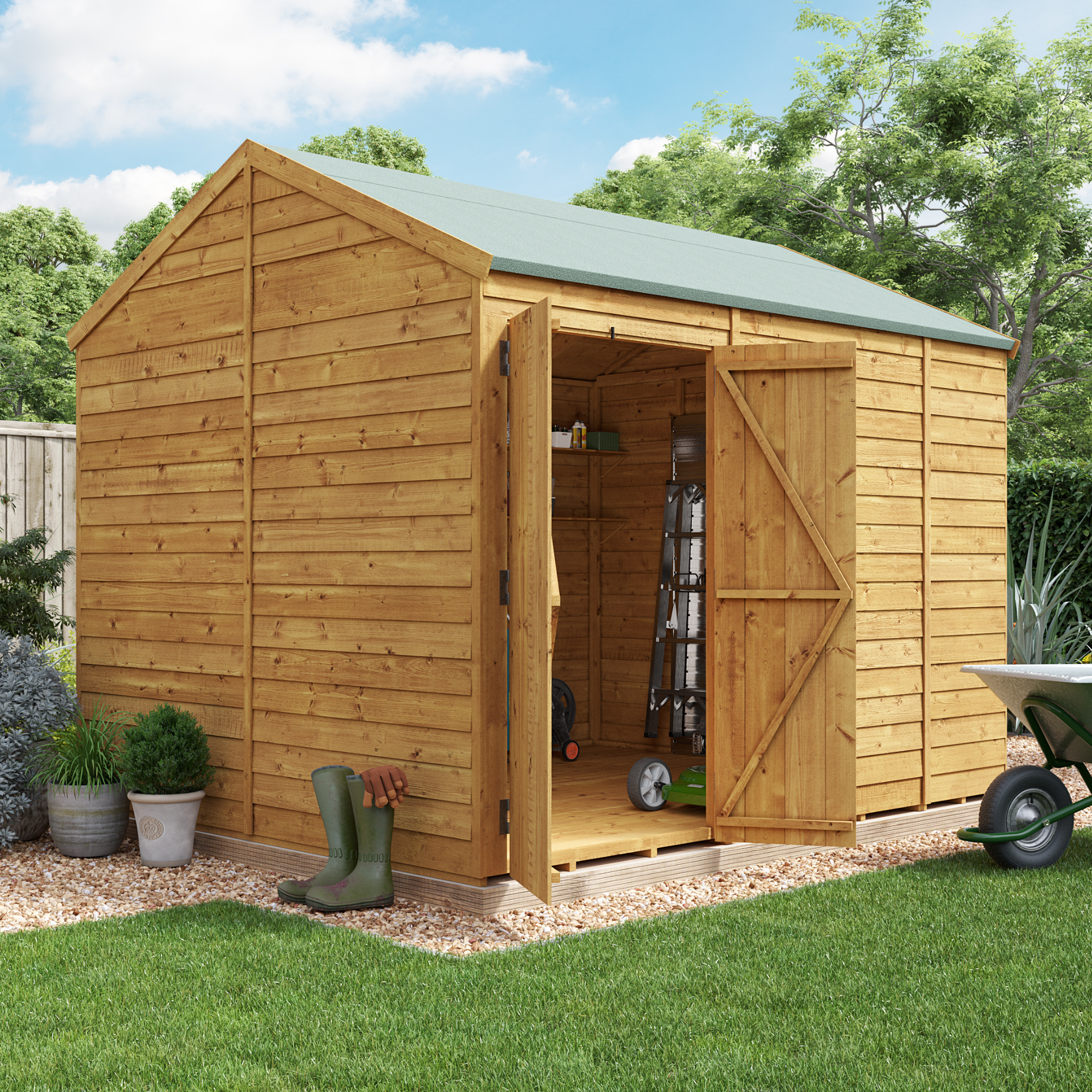 BillyOh Switch Overlap Apex Shed - 10x8 Windowless
