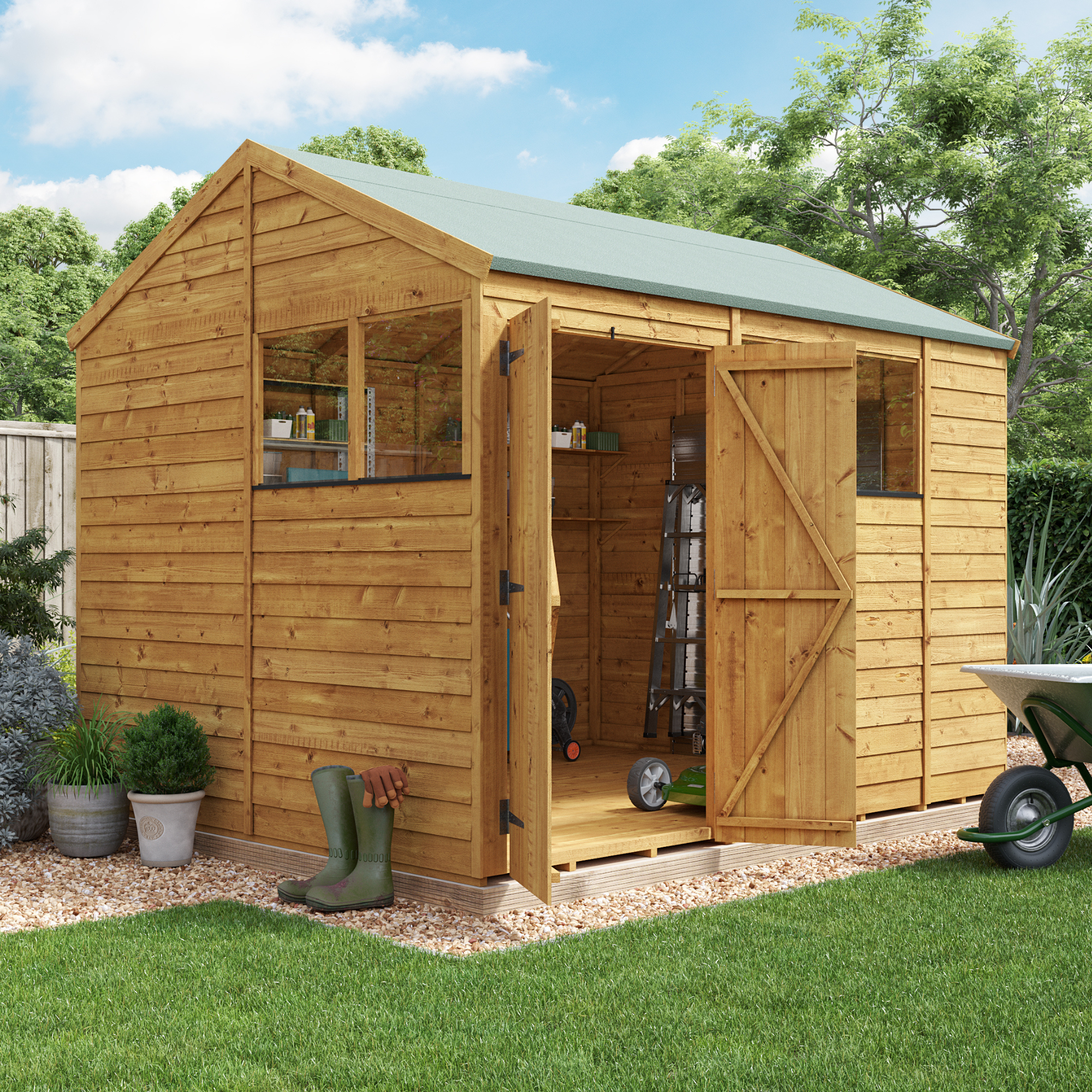 BillyOh Switch Overlap Apex Shed - 10x8 Windowed
