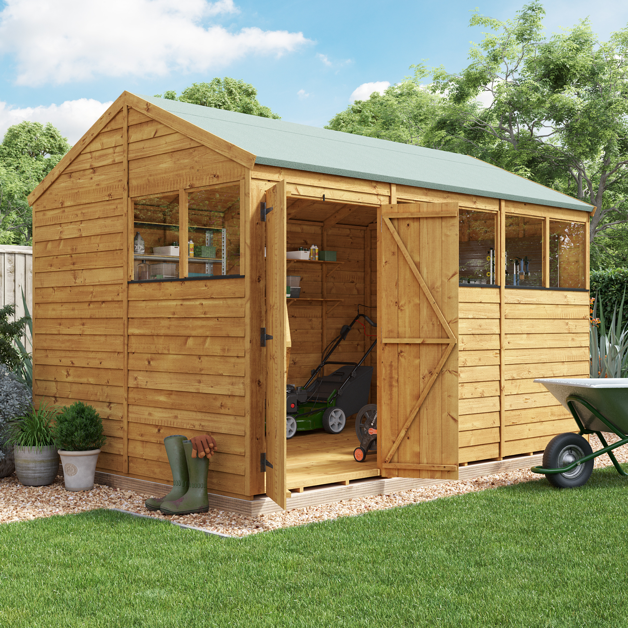 BillyOh Switch Overlap Apex Shed - 12x8 Windowed BillyOh Switch Overlap Apex Shed - 12x8 Windowed