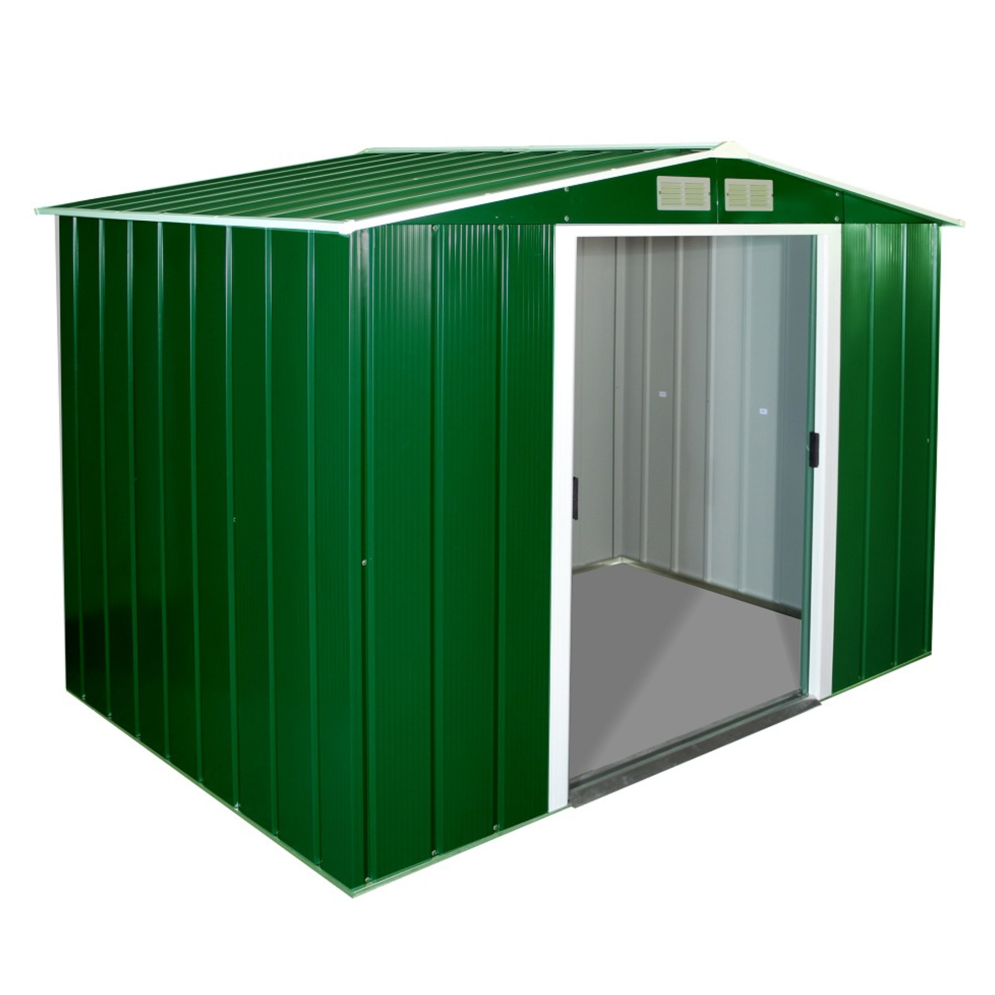 Sapphire Apex Metal Shed - 8x6 Green - Duramax Metal Shed Sapphire Apex Metal Shed - 8x6 Green - Duramax Metal Shed