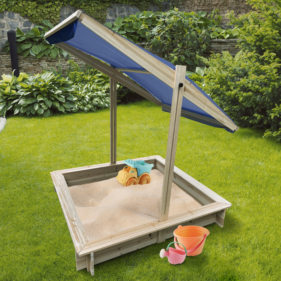1.2m Sandpit with Adjustable Canopy Roof | BillyOh