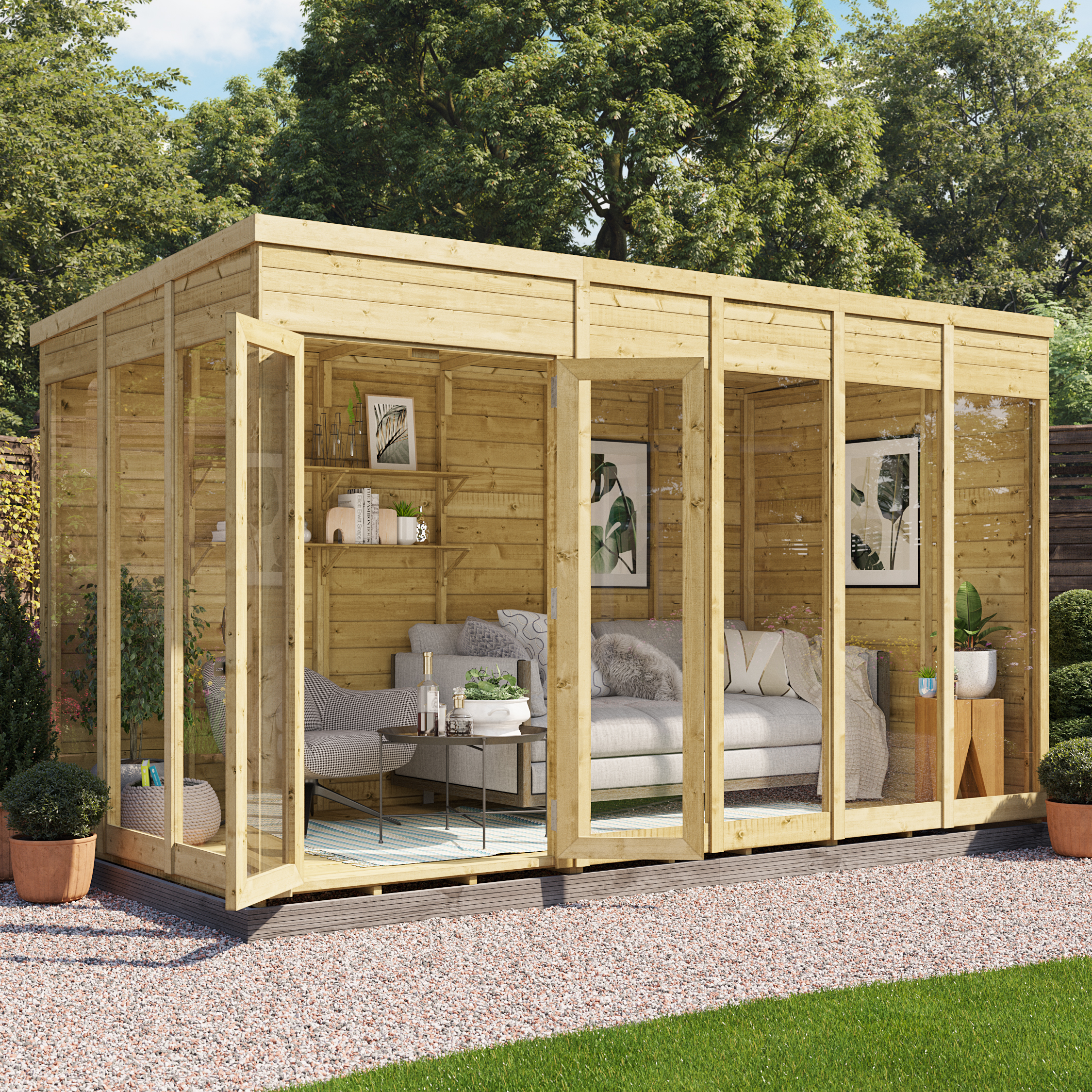 BillyOh Switch Pent Tongue and Groove Summerhouse - 12x6