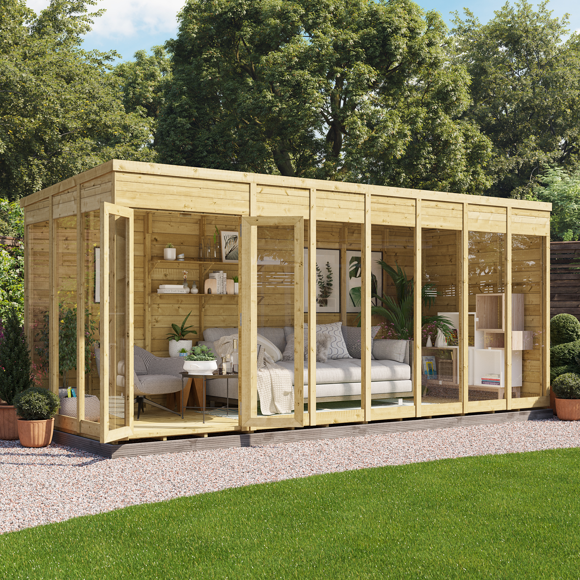 BillyOh Switch Pent Tongue and Groove Summerhouse - 16x6
