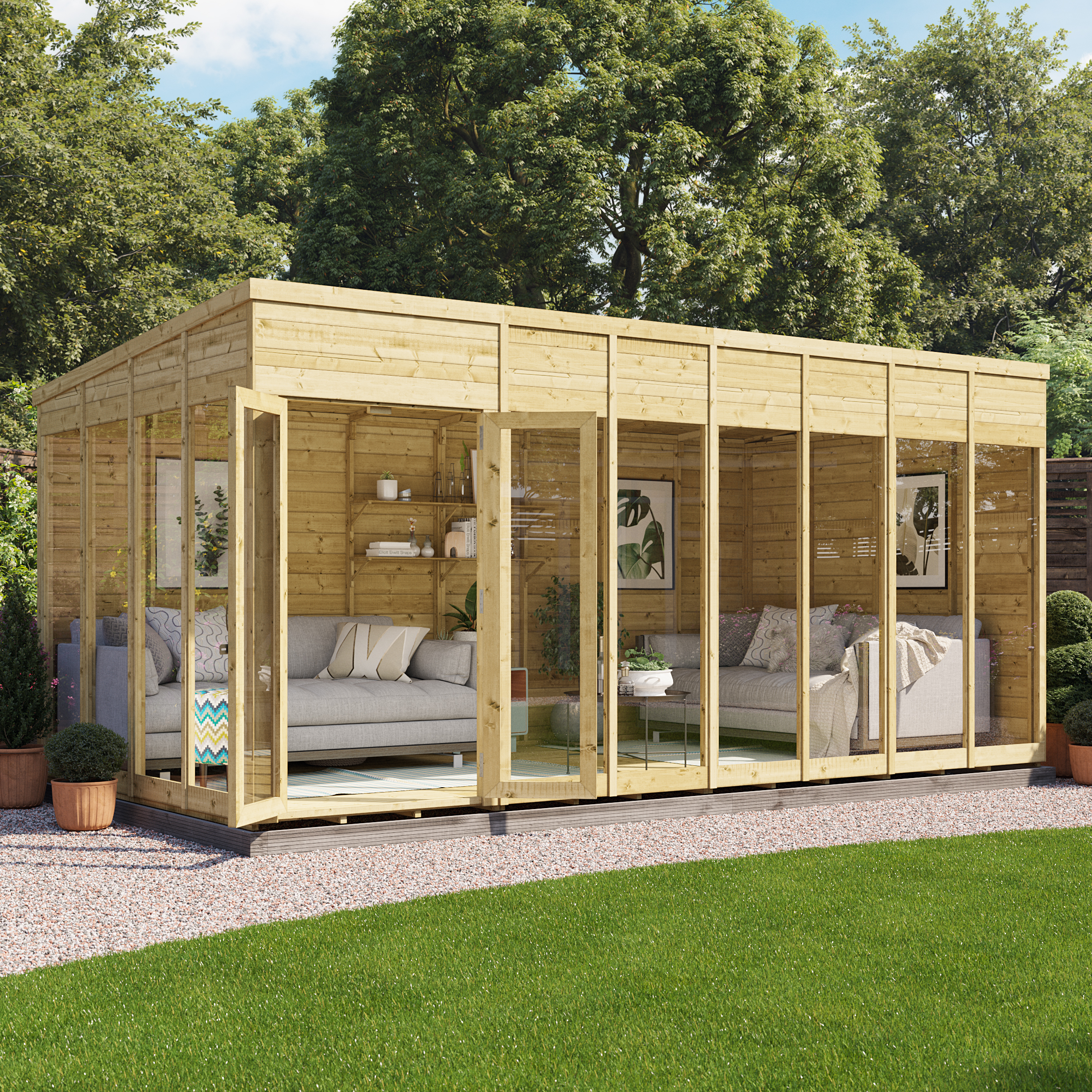 BillyOh Switch Pent Tongue and Groove Summerhouse - 16x8