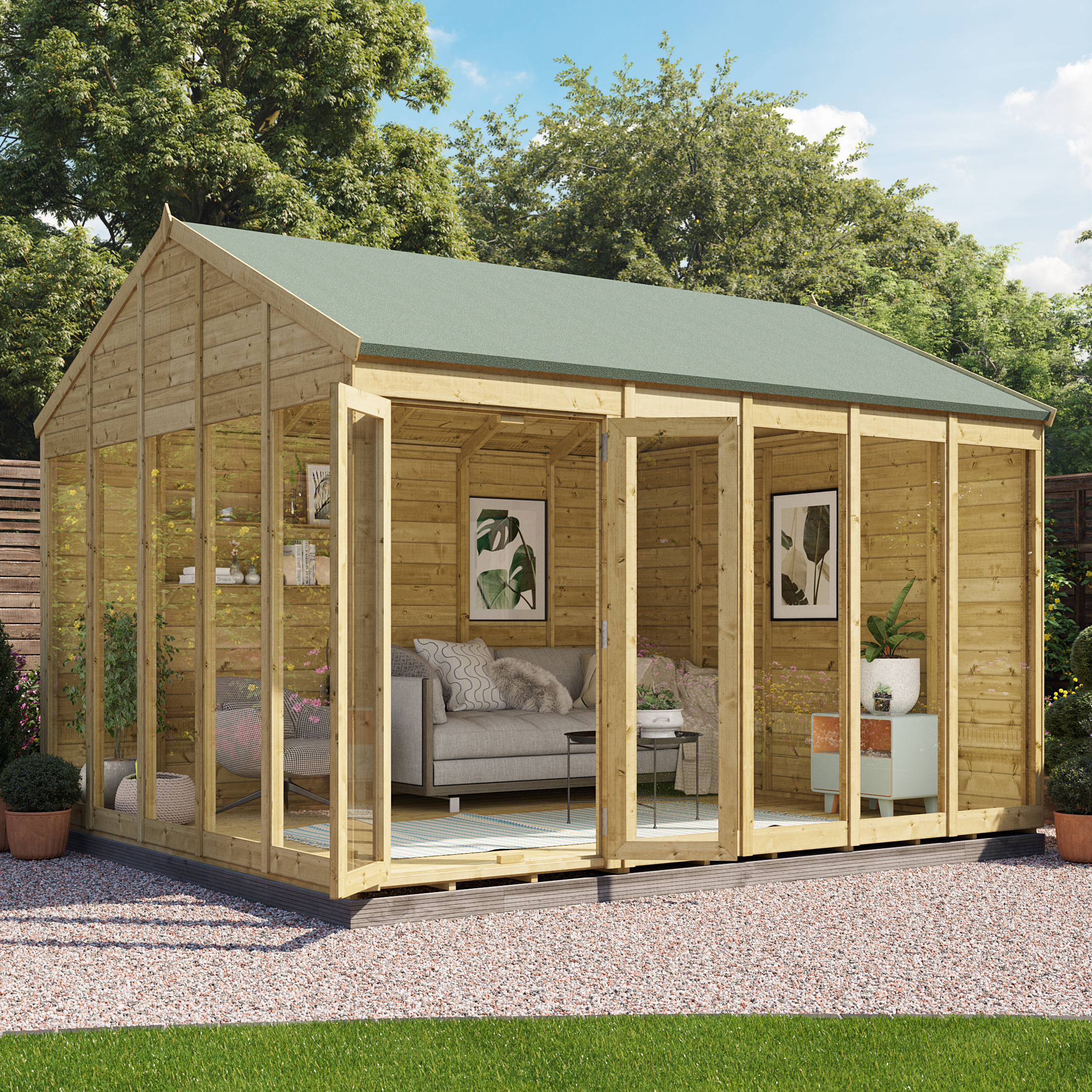 BillyOh Switch Apex Tongue and Groove Summerhouse - 12x10 BillyOh Switch Apex Tongue and Groove Summerhouse - 12x10