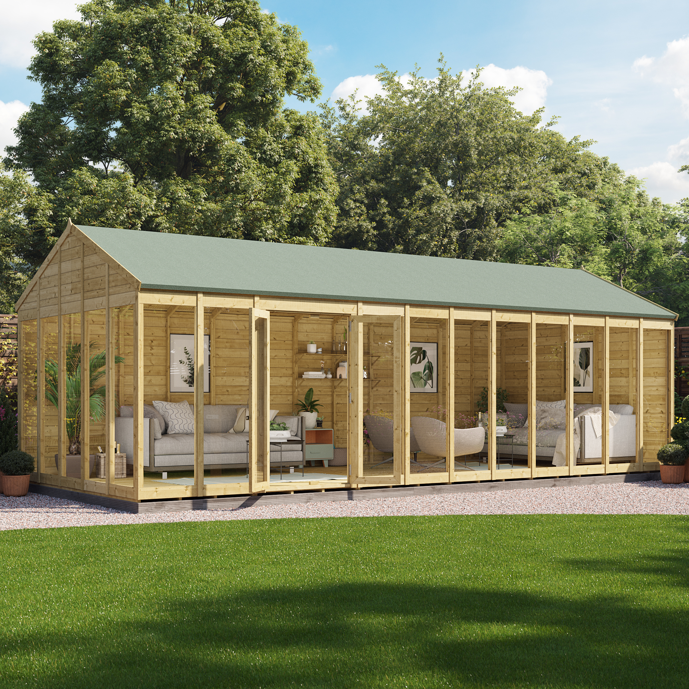 BillyOh Switch Apex Tongue and Groove Summerhouse - 24x10 BillyOh Switch Apex Tongue and Groove Summerhouse - 24x10