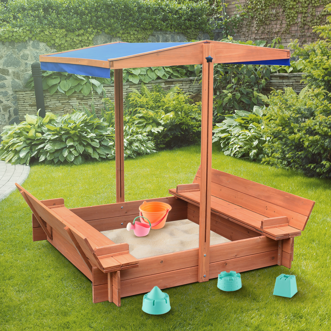 1.2m Square Sandpit With Cover and Seating - BillyOh Cabana 1.2m Square Sandpit With Cover and Seating - BillyOh Cabana