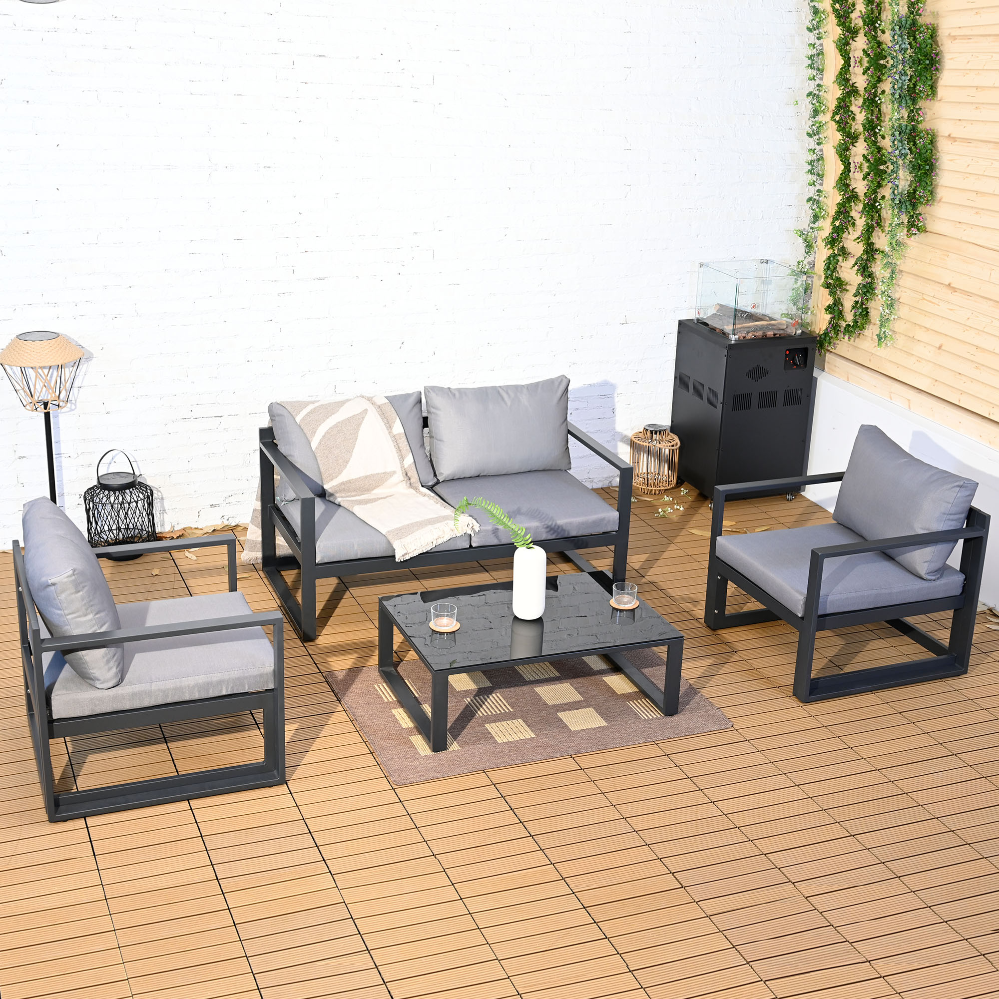 BillyOh Tuscan 4 Seater Aluminium Sofa Set - Tuscan 4 Seater Aluminium Sofa Set BillyOh Tuscan 4 Seater Aluminium Sofa Set - Tuscan 4 Seater Aluminium Sofa Set