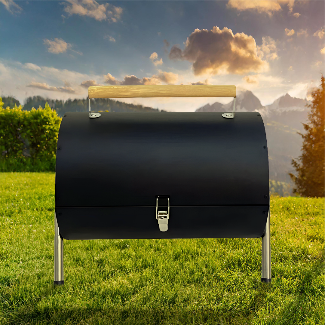 BillyOh Baltimore Portable Charcoal Barrel BBQ - Black Portable Barrel BillyOh Baltimore Portable Charcoal Barrel BBQ - Black Portable Barrel