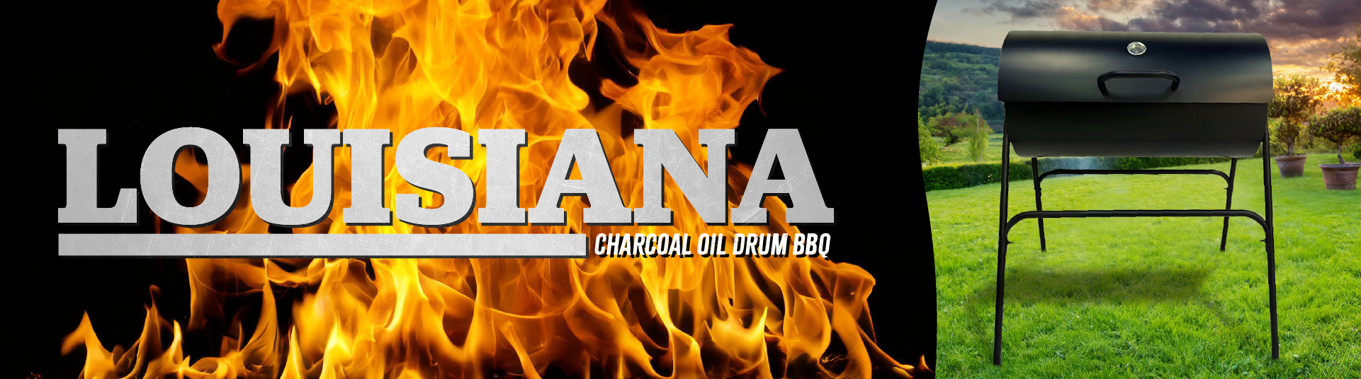 BillyOh Louisiana Charcoal Oil Drum BBQ