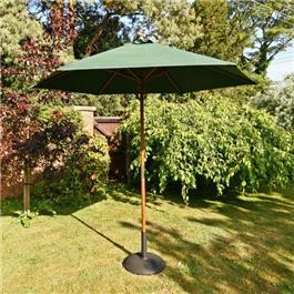 Sturdi 2.5m Hardwood Frame Garden Parasol - Green
