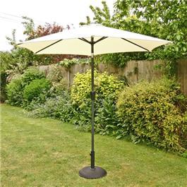 2.5m Sturdi Plus Aluminium Crank and Tilt Garden Parasol - Natural