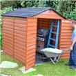 Palram Skylight 6 x 8 Fronted Apex Plastic Garden Shed and Storage